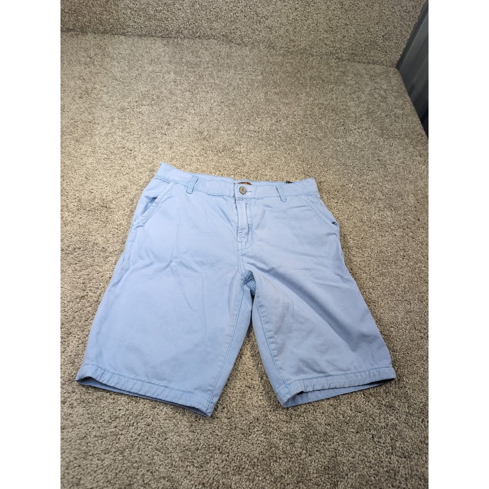7 For All Mankind Boys Light Blue Chino Short Size 14 Cotton Twill Summer Casual